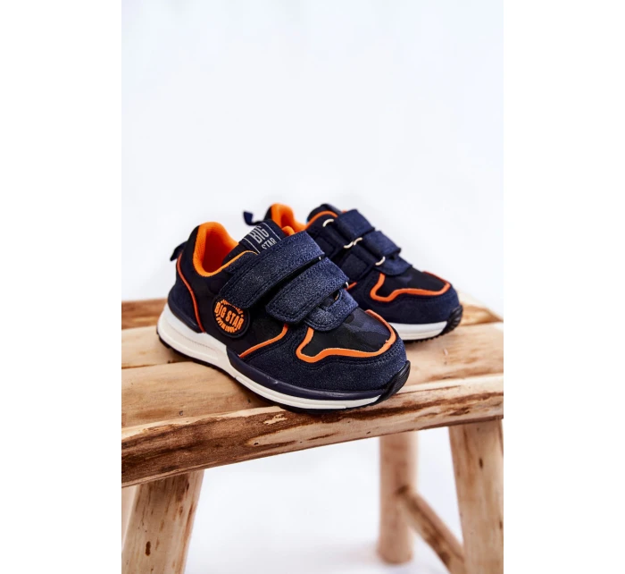 Dětská sportovní obuv na suchý zip Memory Foam System Big Star model 21599209 Námořnická modrá - Big Star Shoes Dětská sportovní obuv na suchý zip Memory Foam System Big Star model 21599209 Námořnická modrá - Big Star Shoes