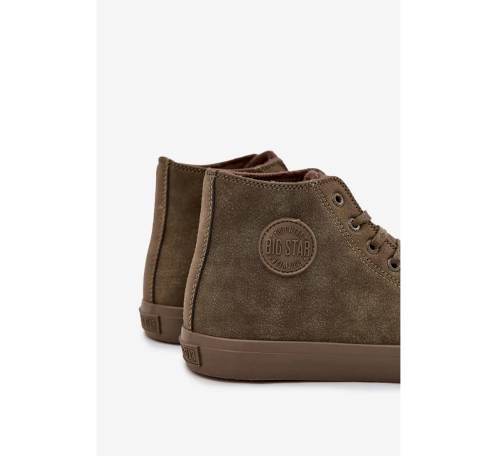 Pánské Zateplené Tenisky Z Eko Kůže Big Star OO174250 HI-POLY SYSTEM Khaki Pánské Zateplené Tenisky Z Eko Kůže Big Star OO174250 HI-POLY SYSTEM Khaki