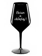 NEČUM A CHĽASTAJ! - čierny nerozbitný pohár na víno 470 ml NEČUM A CHĽASTAJ! - čierny nerozbitný pohár na víno 470 ml