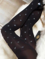 Dámské sexy punčocháče s puntíky SH8013 černé - Collant