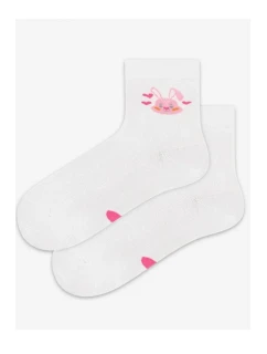 TENKÉ PONOŽKY BARVA 6-11 LET DÍVKY BÍLÉ 30-32