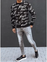 Pánská mikina bez kapuce černá FashionStreet BX5779