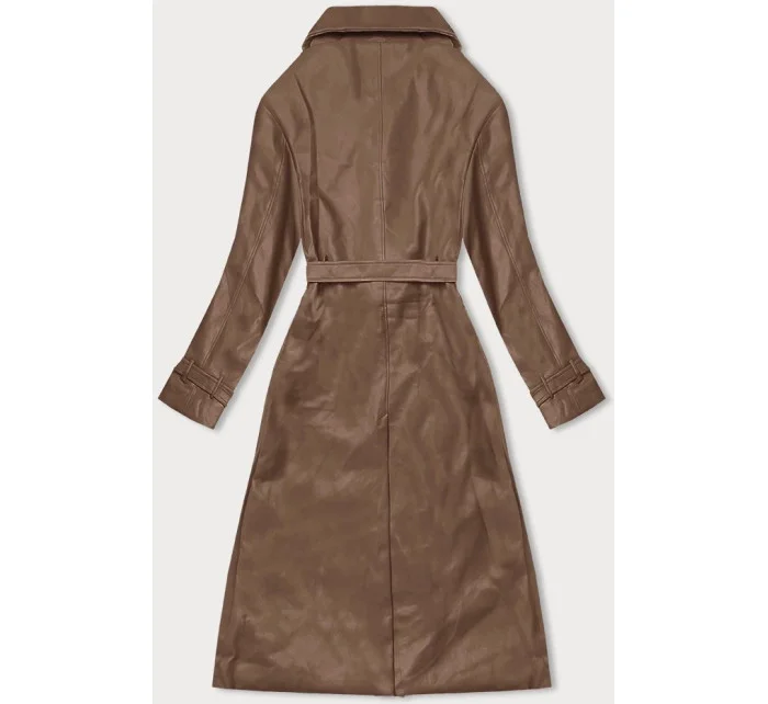 klasický dámský kabát z ekologické kůže ve velbloudí barvě model 19035458 - Ann Gissy klasický dámský kabát z ekologické kůže ve velbloudí barvě model 19035458 - Ann Gissy