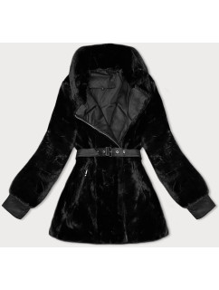 Černá dámská kožešinová bunda J Style (11Z8075)