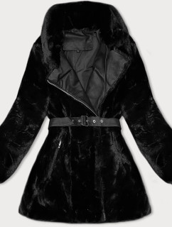 Černá dámská kožešinová bunda J Style (11Z8075)