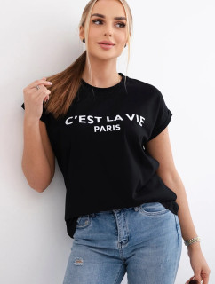 Bavlněná halenka C'est La Vie Paris černý
