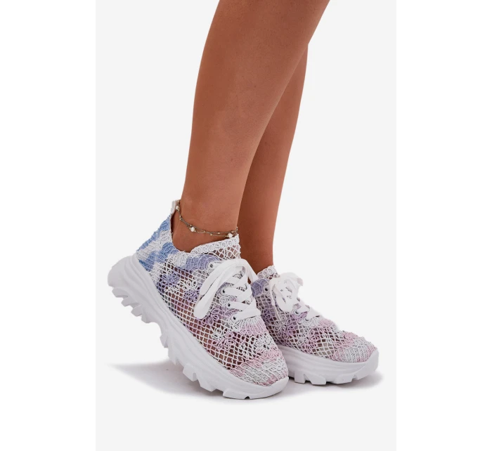 Dámské Tenisky S Háčkovaným Svrškem Multikolor Jelhiris