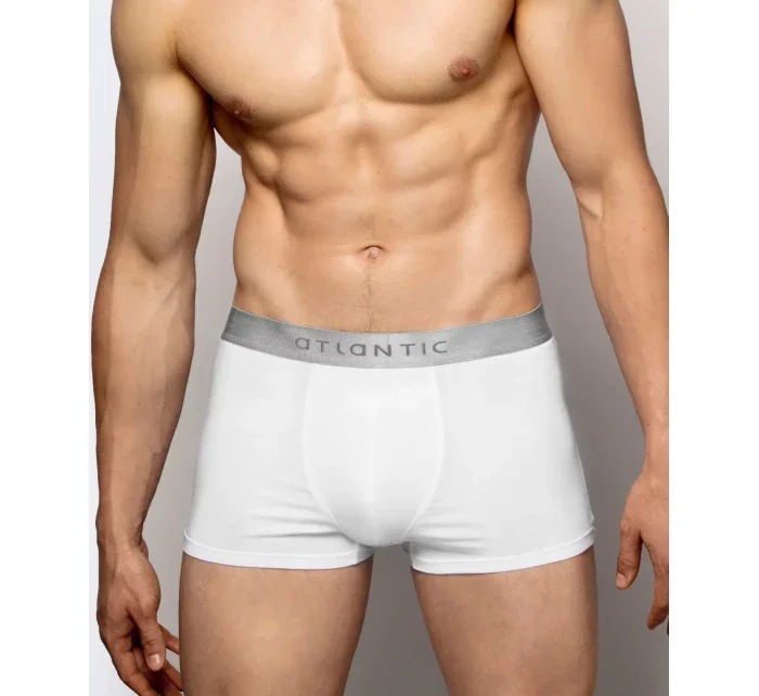 Pánské sportovní boxerky z model 20070758 bavlny bílé - Atlantic Pánské sportovní boxerky z model 20070758 bavlny bílé - Atlantic