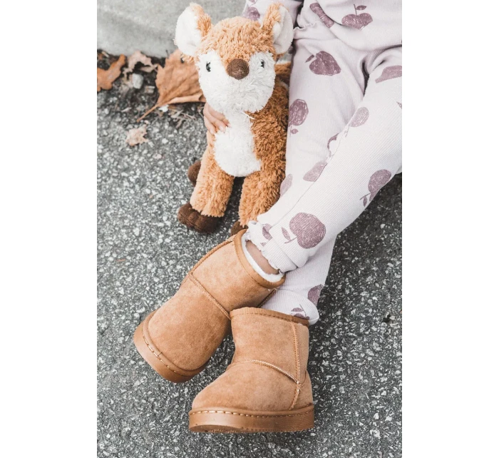 Dětské Teplé Sněhule Semišové Velbloud Gooby