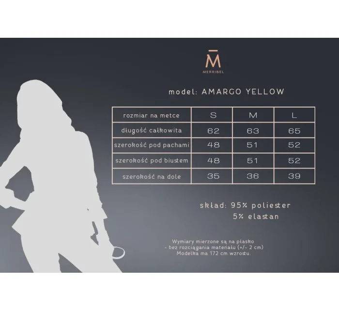 Dámská halenka Amargo žlutá - Merribel
