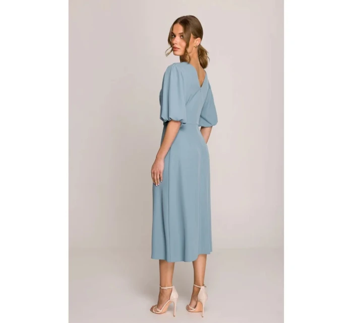 Dámské šaty model 21407078 Světle modrá - STYLOVE Dámské šaty model 21407078 Světle modrá - STYLOVE