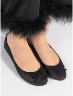 Exkluzívní černé baleríny dámské bez podpatku Exkluzívní černé baleríny dámské bez podpatku