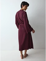 Amourette Jacquard Long Robe - Claret - TRIUMPH Claret - TRIUMPH