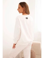 Dámská bavlněná souprava s potiskem Minimal ecru Dámská bavlněná souprava s potiskem Minimal ecru