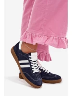 model 22026489 Semišové Nízké Dámské Tenisky Tmavě Modré - Zazoo