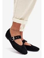 Dámské baleríny s páskem Černé model 22039934 - Boto