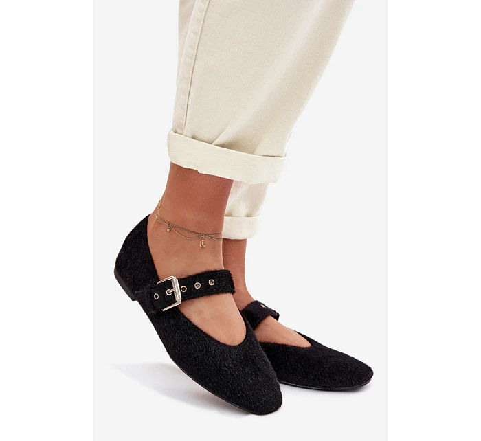 Dámské baleríny s páskem Černé model 22039934 - Boto