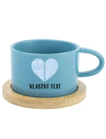 Personalizovaný keramický hrníček Makronka - dvě mapy jako srdce