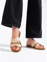 Výborné dámské sandály hnědé bez podpatku Výborné dámské sandály hnědé bez podpatku