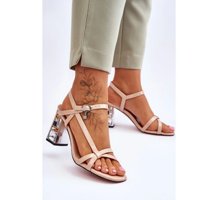 Sandály na podpatku model 179863 Step in style Sandály na podpatku model 179863 Step in style