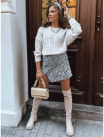 Dámský oversize svetr SKYLARK ecru FashionStreet MY2136