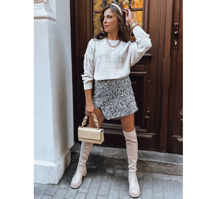 Dámský oversize svetr SKYLARK ecru FashionStreet MY2136