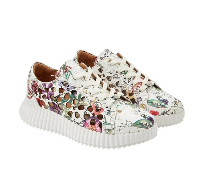 dámská sportovní obuv se šněrováním béžové dámské model 22071807 tenisky - Lee Cooper dámská sportovní obuv se šněrováním béžové dámské model 22071807 tenisky - Lee Cooper