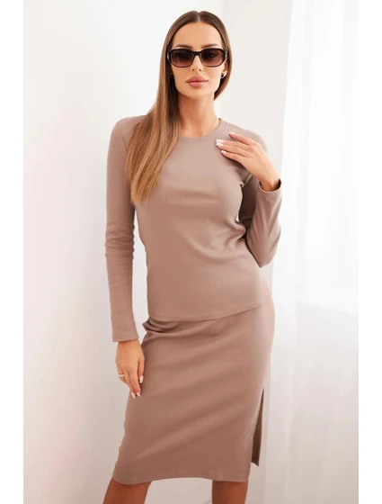 Dámský komplet bavlněný pruhovaný top a tužková sukně fango Dámský komplet bavlněný pruhovaný top a tužková sukně fango