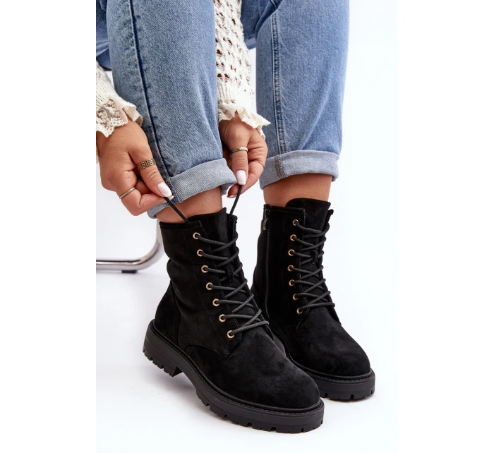 Dámské Workery Botky na Zip Černé model 21638121 - Boto Dámské Workery Botky na Zip Černé model 21638121 - Boto