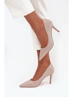 Dámské lodičky z eko kůže béžové model 21711389 - Boto