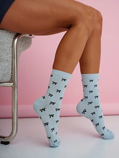 Dámské ponožky malé mašličky modré