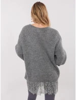 Sweter IN SW model 21782305 ciemny szary - FPrice Sweter IN SW model 21782305 ciemny szary - FPrice