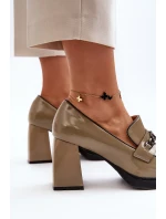 Lodičky na masivních podpatcích, zelené Terimene Lodičky na masivních podpatcích, zelené Terimene