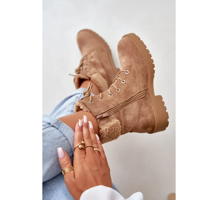 Dámské Zateplené Kotníkové Boty Workery Na Zip Hnědé Mivael Dámské Zateplené Kotníkové Boty Workery Na Zip Hnědé Mivael