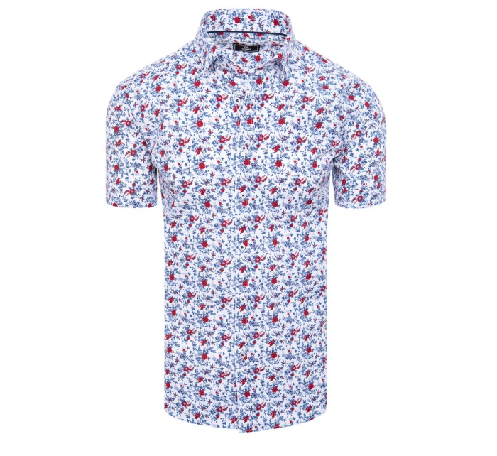 FashionStreet pánská bílá košile s krátkým rukávem KX1013