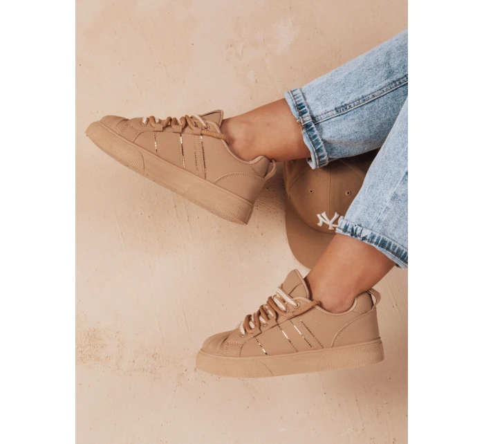 Dámské sportovní tenisky SNEAKI khaki FashionStreet ZY0824