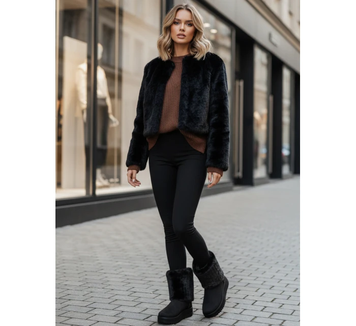 Dámské černé semišové sněhule Dstreet model 21994433 - FashionStreet