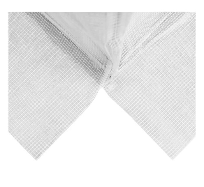 ZAHRADNÍ TUNEL 200x200x200 cm PE BÍLÁ OCELOVÁ KONSTRUKCE