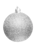 DEKORATIVNÍ PLASTOVÁ CETKA 6CM SADA 35 KS STŘÍBRNÁ