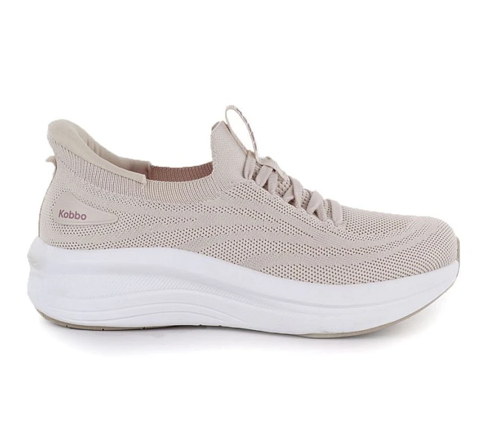 Dámská sportovní polobotka na platformě béžová Kobbo Vinceza 102421