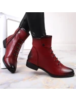 Jezzi W JEZ52G zateplené zdobené boty červená