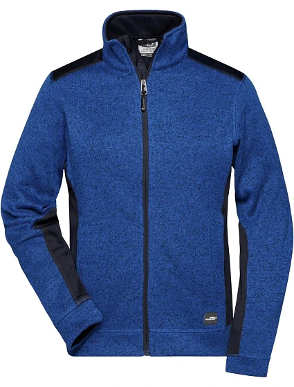 Daiber JN 861 Dámská pracovní pletená fleece bunda - Strong 02.0861 royal melange/navy Daiber JN 861 Dámská pracovní pletená fleece bunda - Strong 02.0861 royal melange/navy