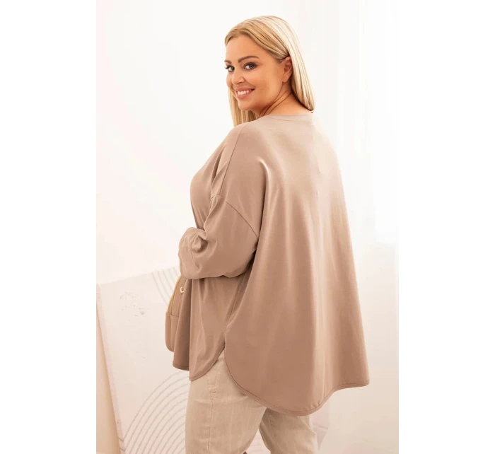 Dámská blůza Plus Size s s kapsou a rukávy fango model 21259094 - K-Fashion
