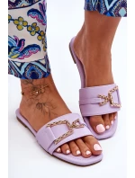 Dámské klasické Žabky s ozdobou fialové model 21627244 - Boto Dámské klasické Žabky s ozdobou fialové model 21627244 - Boto