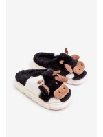 Dětské teplé pantofle s kožešinou Růžove model 21678046 - Boto