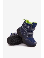 Zateplené Dětské Sněhule Trapery Big Star OO374048 Tmavě modré Zateplené Dětské Sněhule Trapery Big Star OO374048 Tmavě modré