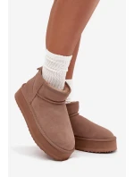 Dámské semišové sněhule Vinceza na platformě – béžové Dámské semišové sněhule Vinceza na platformě – béžové