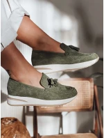 Dámské mokasíny na lehkém podpatku MOCCKO green FashionStreet ZY0716