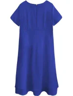 Trapézové šaty v chrpové barvě (436ART)