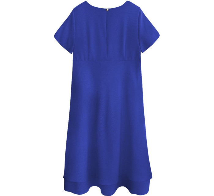Trapézové šaty v chrpové barvě (436ART)